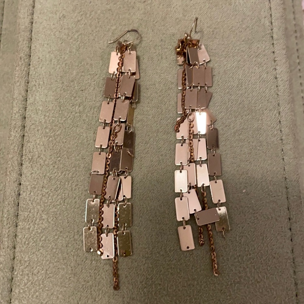 Gold dangle earrings